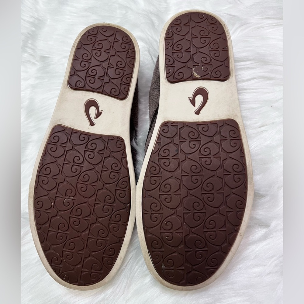 Olukai Pehuea Dark Java Honu/Java Leather Slip On… - image 8